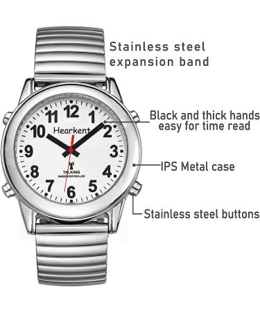 Hearkent Atomic Talking Watch: Clear and Loud Time, Date, Alarm for Seniors and Visually Impaired - Buy Online on GoSupps.com