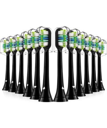 Replacement Brush Heads Compatible with AquaSonic Black Series Vibe Series Black Series Pro and for Duo Series Pro Electric Toothbrush