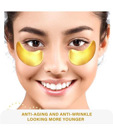 Adofect 24k Gold Under Eye Patches for Puffy Eyes & Dark Circles - 30 Pairs - Buy Online on GoSupps.com