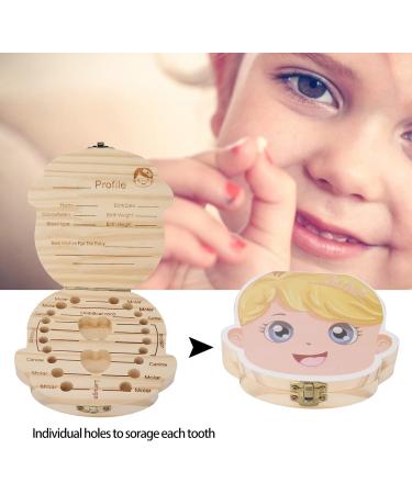 FILFEEL Wooden Baby Milk Tooth Box - Keepsake Organizer for Girls' Primary Teeth Collection - Buy Online on GoSupps.com