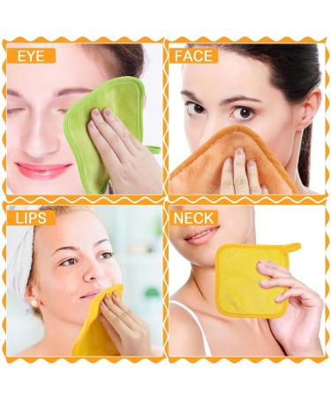 9 Pack Microfiber Septic Minor Pads - Washable Reusable Face Cleaning Cloths with Storage Bag | Pink Green Orange Crook Violet - Buy Online on GoSupps.com