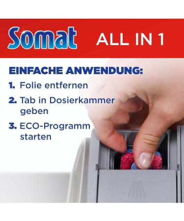 Somat All-in-1 Dishwasher Tabs (100 Tabs) - Ultimate Cleanliness & Power at Low Temperatures | International Shipping Available - Buy Online on GoSupps.com