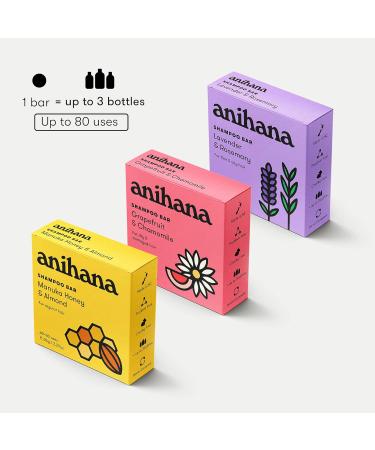 ANIHANA Shampoo and Conditioner Bar Set for Normal Hair - Deep Cleansing & Softening - Buy Online on GoSupps.com