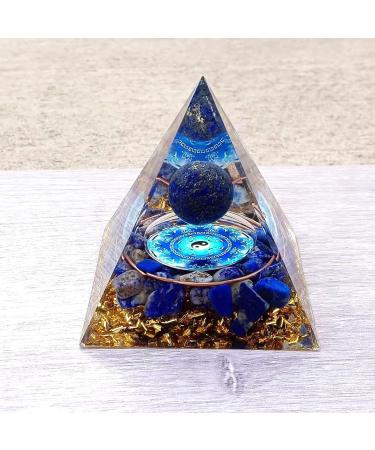 Ycyngcheng Moonstone & Lapis Lazuli Orgone Crystal Pyramid 6CM - Energy Tower for Reiki Chakra Healing and Nature Jewelry - Buy Online on GoSupps.com