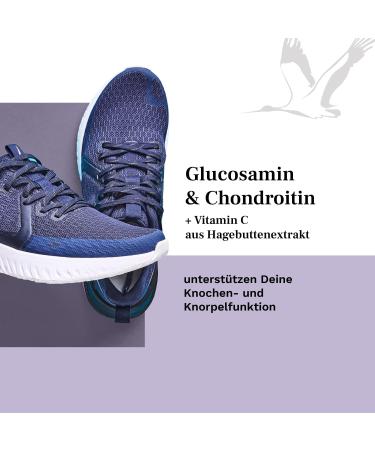 Glucosamin & Chondroitin Capsules - 1400mg Glucosamine 1200mg Chondroitin 80mg Vitamin C - 180 Capsules - Made in Germany - 2 Months Supply - Balanced Vitality - Buy Online on GoSupps.com