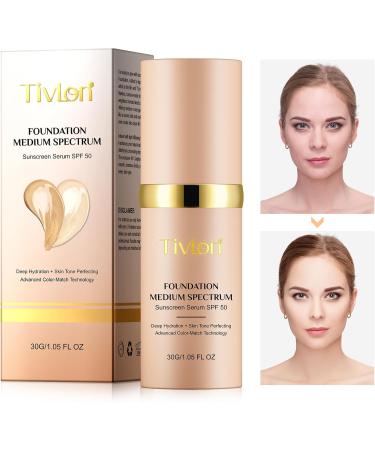 Couleur Changeant Chaude Peau Tone Fondation Cr me De Fondation Fondation Hydratante De Ton De Peau Chaude Finition Lisse Sans Poids Impermeable L'Eau Et L' preuve Du Transfert Avec Spf50+ - 30Ml - Buy Online on GoSupps.com