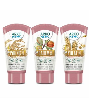 ARKO NEM Prebiotic Vegan Face & Body Cream 250ml - Paraben-Free Silicone-Free Alcohol-Free Moisturizer for All | 48-Hour Hydration with Almond Milk - Buy Online on GoSupps.com
