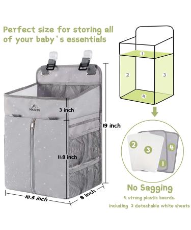 Hanging Diaper Caddy Organizer for Nursery Storage - Portable Stacker for Changing Table, Crib, Playard, Baby Bed Stroller - Perfect Gift for New Moms - Buy Online on GoSupps.com