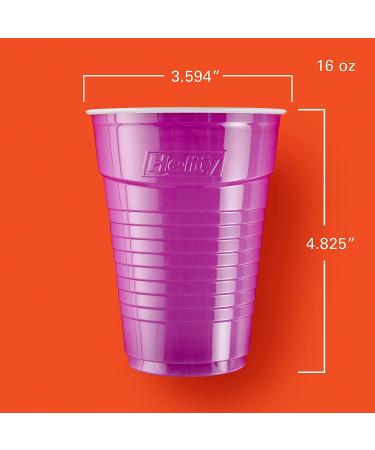 Hefty Party On Disposable Plastic Cups - 16 oz - 100 Count - Assorted Colors - Pack of 1 - Buy Online on GoSupps.com