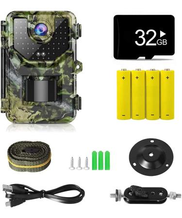 1520P 20MP Trail Camera with 120 Wide-Angle Motion Sensor, 0.2s Trigger Time, 940nm No Glow, IP66 Waterproof - Wildlife Game Camera for Monitoring - Green - Buy Online on GoSupps.com