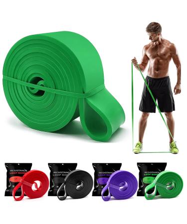 Tigayhc Pull Up Assistance Bands 4 Set of Stretch Bands -Resistance Bands Set for Men & Women Exercise Bands Workout Bands for Working Out Body Stretching Powerlifting Resistance Training Green