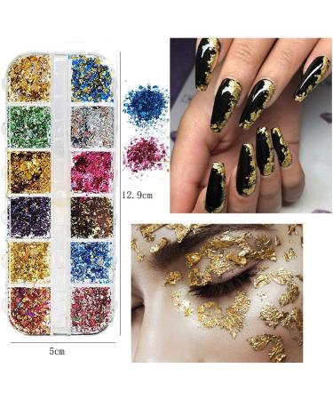 Kalolary Nail Art Kit with Butterfly Sequins, Dried Flowers, Foil, Shavings, Rhinestones, Tweezers, and Picker Pencil - DIY Female Nail Decoration - Buy Online on GoSupps.com