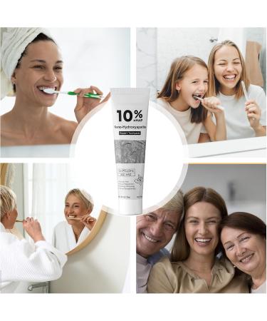 Hydroxyapatite Toothpaste 120g Fluoridee frree Toothpaste Whitening Remineralizing Nano Hydroxyapatite Toothpastes for Reduces Cavities Adults and Children Oral Care - Buy Online on GoSupps.com