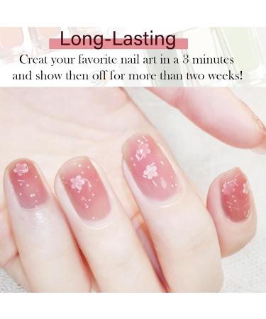 Jelly Nail Polish Red Tea Cherry blossoms Sparkles Crystal Gel Polish and Top Coat Nail Polish 3-in-1 Set Fast Drying and Long Lasting Jelly Nail Varnish Set Red Gel Nail Polish Gift Set - Buy Online on GoSupps.com