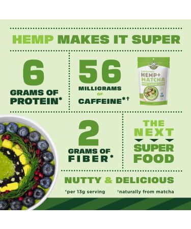 Manitoba Harvest Organic Hemp & Matcha Powder 5.5 oz | Energy Protein Blend with 6g Protein & 2g Fiber | Matcha Powder for Smoothies | Vegan & Non-GMO | 56g Caffeine - 5.5 Ounce - Buy Online on GoSupps.com