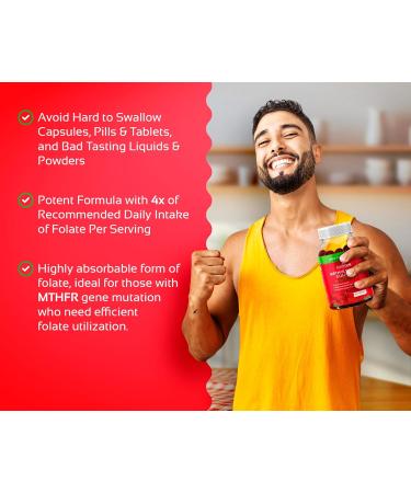 CogniTune Methylfolate Gummies - Easy to Take High Potency L-Methylfolate, Folate Supplement for Brain, Heart Health & Immunity, Delicious Strawberry Flavor, Non-GMO, Vegan, Gluten-Free - Buy Online on GoSupps.com