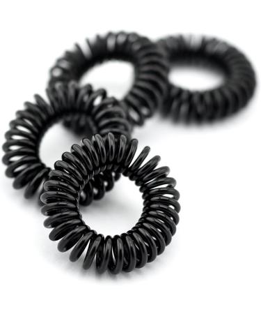 Hair Tie (plastic spiral) | Hair Accessories Phone Cord Hair Tie in a set of 4 in black from the brand MyBeautyworld24 - Buy Online on GoSupps.com