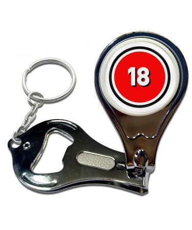 BadgeBeast.co.uk 18 Certificate - Key Ring Bottle Opener and Nail Clipper