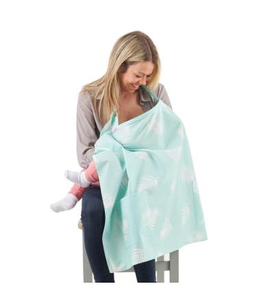 Breastfeeding Cover with Pockets - Soft and Breathable Nursing Cover Breastfeeding - Breast Feeding Coverall (Leaves)
