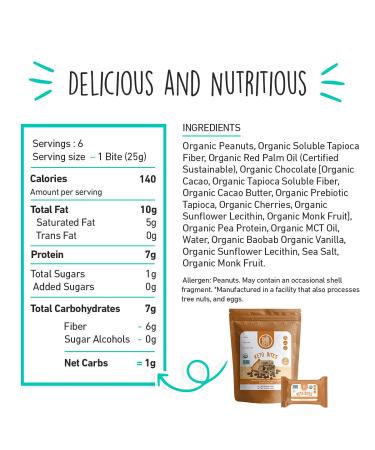 BHU Keto Bites Variety Pack - Organic Low Net Carb, Low Sugar Snack with Clean Gluten Free Ingredients - 24 Individually Wrapped Snacks - Buy Online on GoSupps.com