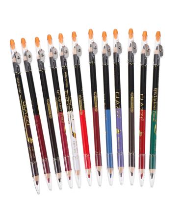 DRESSOOS 24 Pcs Lip Liner Eyeliner Eyebrow Pencil Makeup Accessory Eyeliner Pen Lip Pencil Makeup Pen Wooden