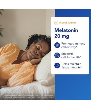 Pure Encapsulations Melatonin 20 mg - Not Intended for Sleep Support - for Immune System & Healthy Cells - 99.5% Purity Melatonin - Gluten Free & Non-GMO - 60 Capsules 60 Count (Pack of 1) - Buy Online on GoSupps.com