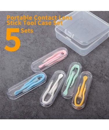 5-Part Mini Travel Contact Lens Set - Plastic Insertion & Removal Tool Kit with Soft Tip Tweezers | Color-i - International Shipping Available - Buy Online on GoSupps.com
