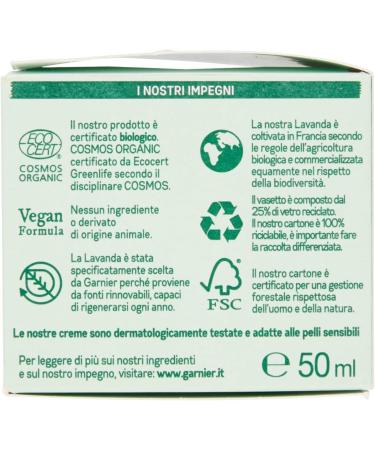 L'Or al Italia SpA Garnier Organic AntiWrinkle Face Cream Regenerating AntiAging Lavender Formula 50ml Packaging May Vary - Buy Online on GoSupps.com