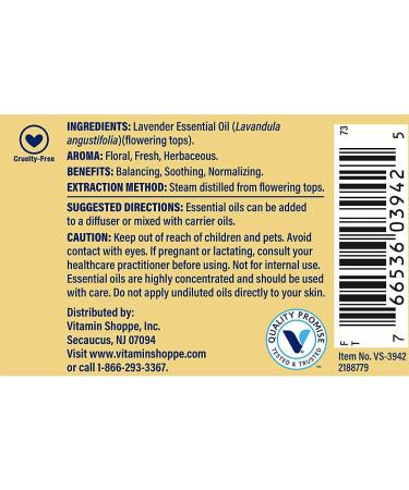 Buy 100% Pure Lavender Essential Oil - Balancing & Soothing Aromatherapy (1 fl. oz.) - International Shipping Available - Buy Online on GoSupps.com