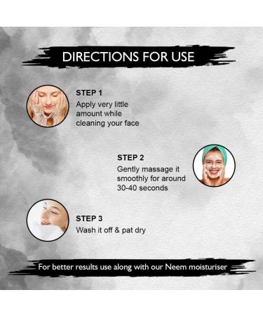 BEMT Neem Charcoal Face Wash 100ml Deep Cleansing & Oil Control Gentle Exfoliating Face Cleanser Sulfate & Paraben Free Suitable for Men & Women - Buy Online on GoSupps.com