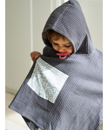 Molis & Co. Hooded Batheponcho for Kids (1-2 Years) - Compact Beach Towel Oeko-Tex 100 Anthracite Gray - Buy Online on GoSupps.com