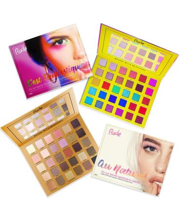 RUDE C'est Fantastique + au naturel Eyeshadow Palettes Bundle 2 Pounds