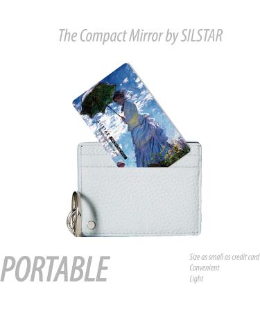 Korean Chaekgeori Painting Inspired Beauty Classic Vanity Card Mirror by SILSTAR PROFESSIONAL - Yi Taek-gyun Blue Design - Buy Online on GoSupps.com