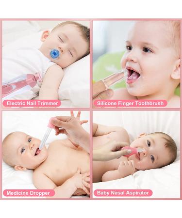 Baby Grooming Kit 28 in 1 with Electric Nail Trimmer - Pink | Nursery Healthcare Set for Newborns, Infants, Toddlers | Shower Gift Set - Buy Online on GoSupps.com