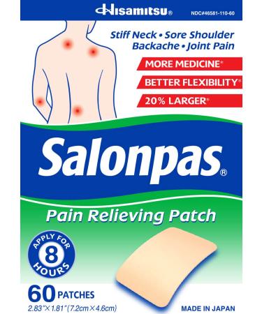 Salonpas Pain Relieving Patch - 60 Patches (Pack of 2)
