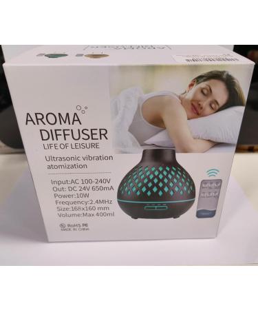 400ml Aroma Diffuser Set with 6 Essential Oils - Ultrasonic Humidifier with Remote Control 14-Color LED Timer & Auto-Off | Ideal for Aromatherapy & Relaxation - Buy Online on GoSupps.com