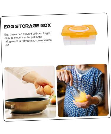 Egg Storage Box Plastic Tray Plastic Eggs Plastic Egg Holder Tray Egg Plate Travel Filling re-usable Orange 24X16.5X10CM - Buy Online on GoSupps.com