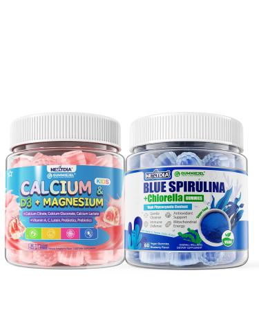 Kids Calcium Gummies + Organic Blue Spirulina Gummies