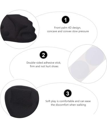 3 Pairs Half Size Forefoot Cushion Inserts - Gel Shoe Pads for Men High Heel & Nonslip Foot Support - Buy Online on GoSupps.com