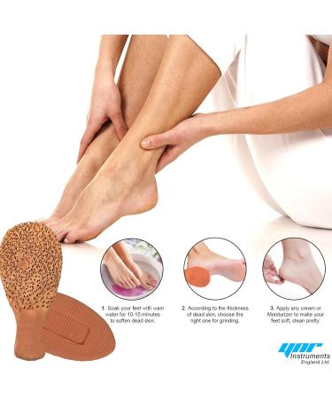 YNR Natural Clay Terracotta Handmade Foot Scrubber for Hard Dead Dry Cracked Heels - 3 in 1 Multi-Function Natural Feet Scrubber Dead Skin Foot Pumice Stone for Skin Exfoliation - Buy Online on GoSupps.com