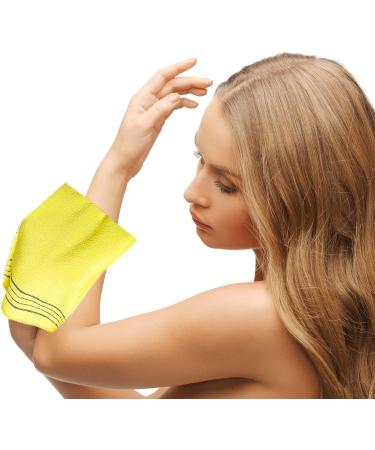 Korean Exfoliating Mitt 12 Pack - Double Sided Body Scrub Cloth & Gloves for Dead Skin Removal - Buy Online on GoSupps.com