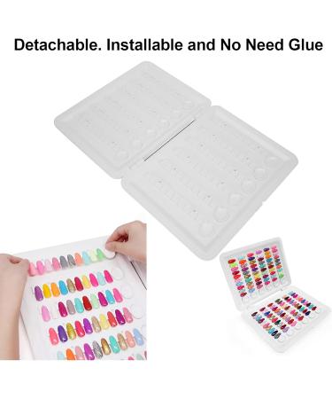 Nail Gel Polish Display Book Detachable Nail Color Display Nail Color Display Board Album Nail Sticker Nail Art Display Chart with Replacement Tips for Nail Salon - Buy Online on GoSupps.com