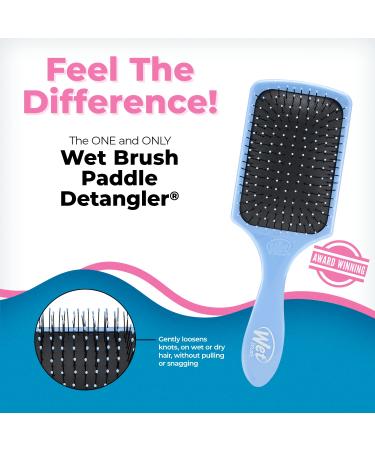Wet-Brush Paddle Detangler Hair Brush - Sky | Pain-Free Knot Removal for All Hair Types - Buy Online on GoSupps.com