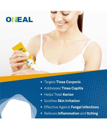 OHEAL Fast-Acting Ringworm Treatment Cream | Antifungal Cream for Tinea Versicolor, Athlete's Foot & Jock Itch | 2oz 56g - Buy Online on GoSupps.com