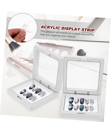 WOFASHPURET Acrylic Nail Tips Display Organizer Jewelry Display Stand 7x7cm White - Buy Online on GoSupps.com