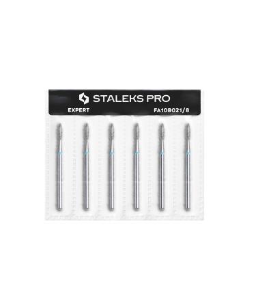 Diamond Drill Bit Bits Manicure Pedicure Nail "Flame " Blue 2.1mm Staleks (Blue/Medium)