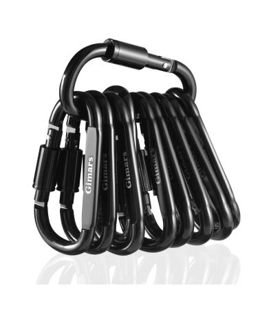 Gimars 10 pieces of carabiners with screw cap aluminum key rings carabiner hook for camping fishing hiking or traveling (black) ... - Buy Online on GoSupps.com