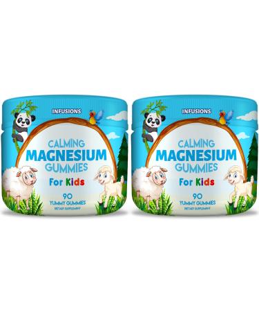 Infusions Calm Magnesium Gummies for Kids 90 Count Soft and Delicious Healthy Muscle Bone & Energy Support Vegan Friendly & Non-GMO (2)