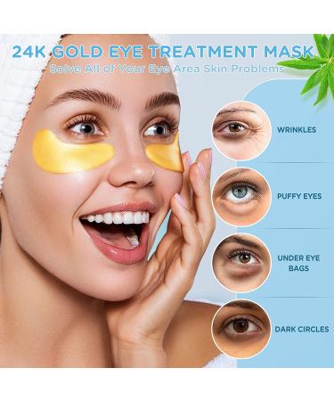 Arsh ge Under Eye Patches (30 Pairs) - 24K Gold Collagen Hyaluronic Eye Gel Pads for Dark Circles & Puffiness - Anti-Aging Eye Mask with Rose Extract - Reduce Wrinkles & Eye Bags - 12.30 Fl Oz - Buy Online on GoSupps.com