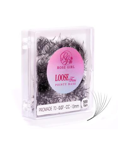 ROSE GIRL Promade Fans - Natural Look Volume Eyelashes - Loose Hand Fan From 3D To 16D - C CC D DD Curl - False Lashes Extensions - Faux Mink Lashes - Thickness 0.03   0.1 mm - 8   20 mm Length(7D-0.07-C 11mm) 7D-0.07-C ...